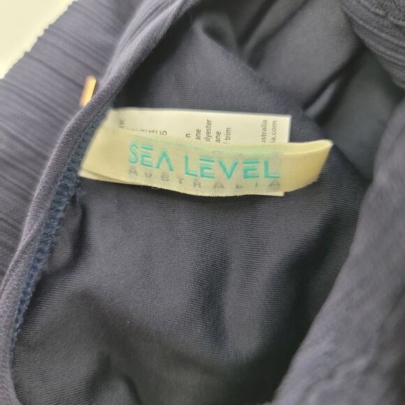 Sea Level Cross Front Bustline Multifit Tankini Ruching Swim Top Size 8 - Picture 3 of 5